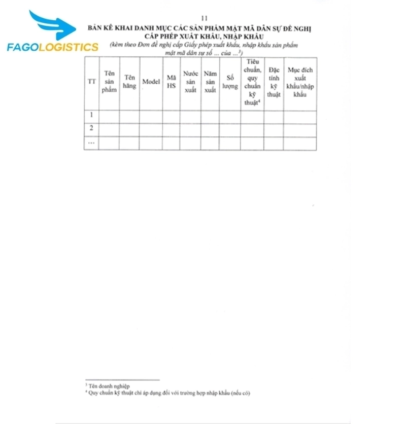 Hồ sơ cần chuẩn bị & Vai trò của Fago Logistic