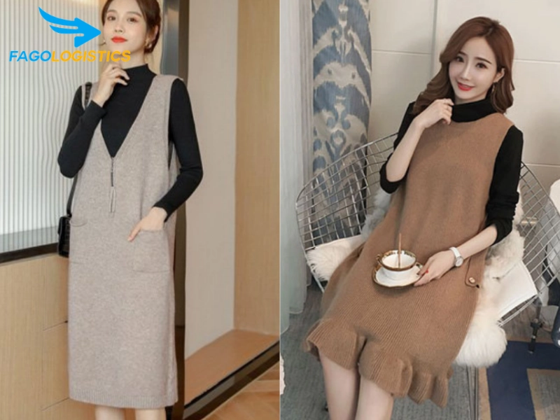 Thủ tục nhập khẩu set áo thun bầu và chân váy dệt kim chất liệu cotton Thủ tục nhập khẩu set áo thun bầu và chân váy dệt kim chất liệu cotton