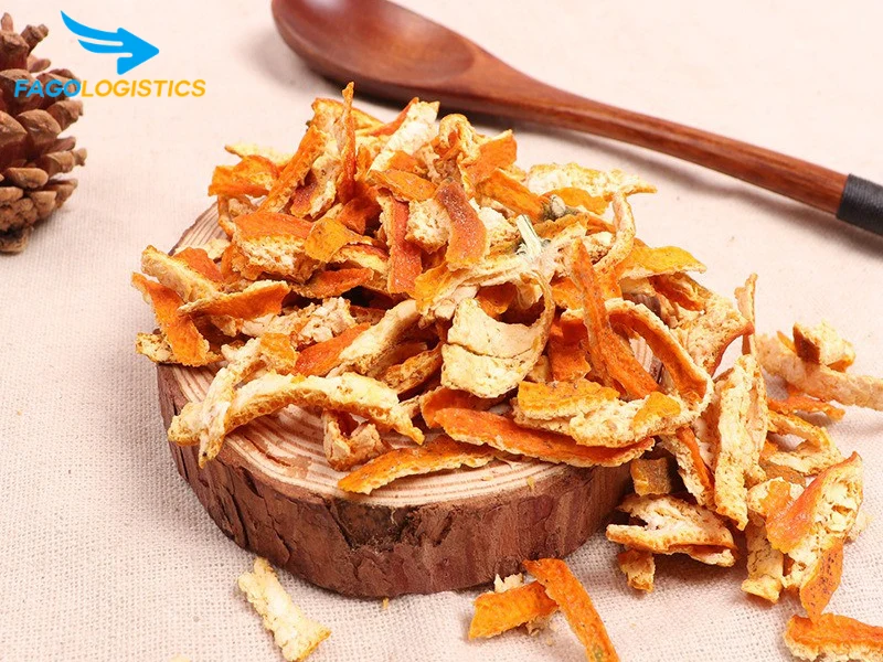 Thủ tục hải quan  xuất khẩu vỏ quả cam phơi khô 