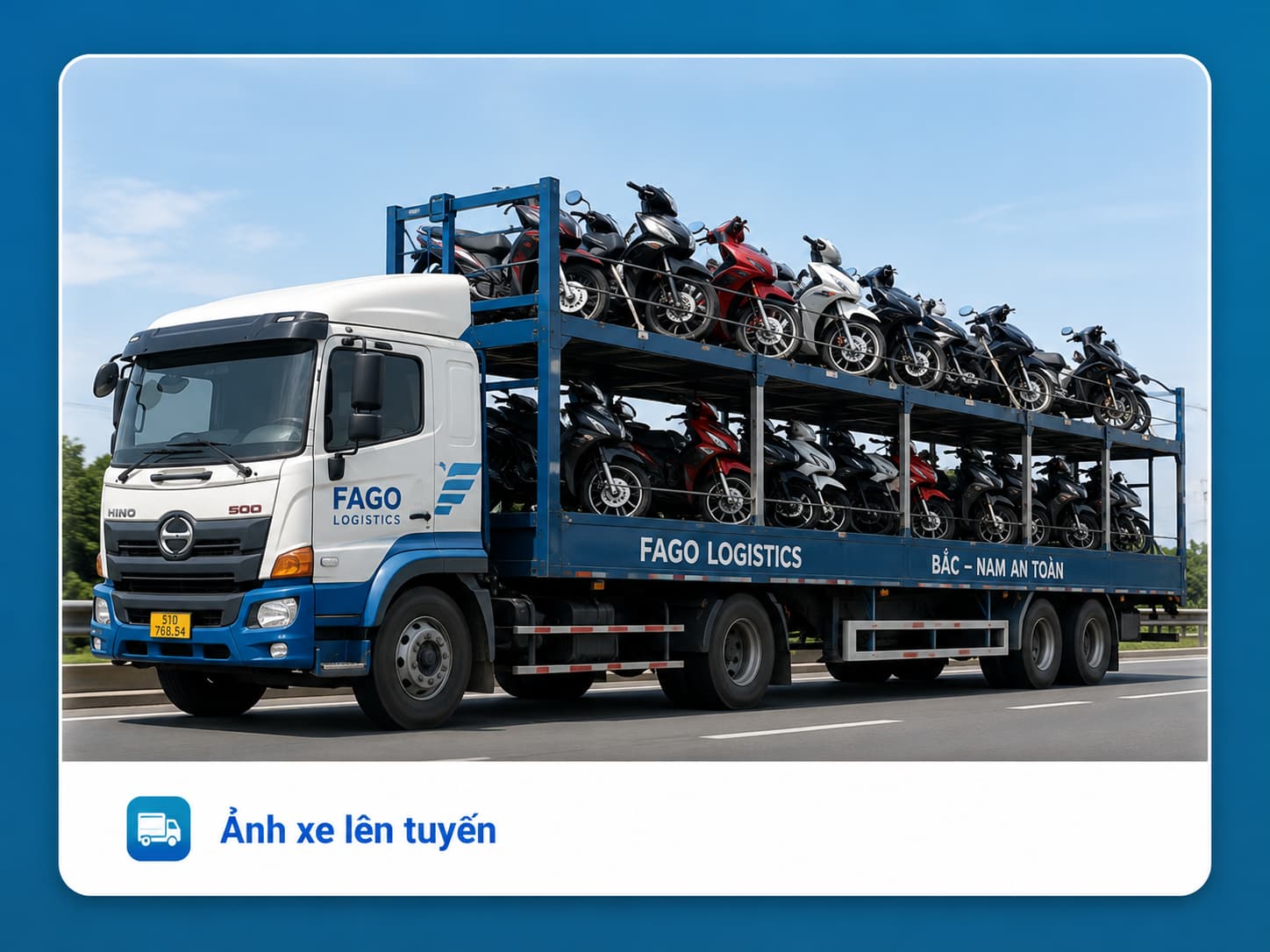 Xe lên xe vận chuyển