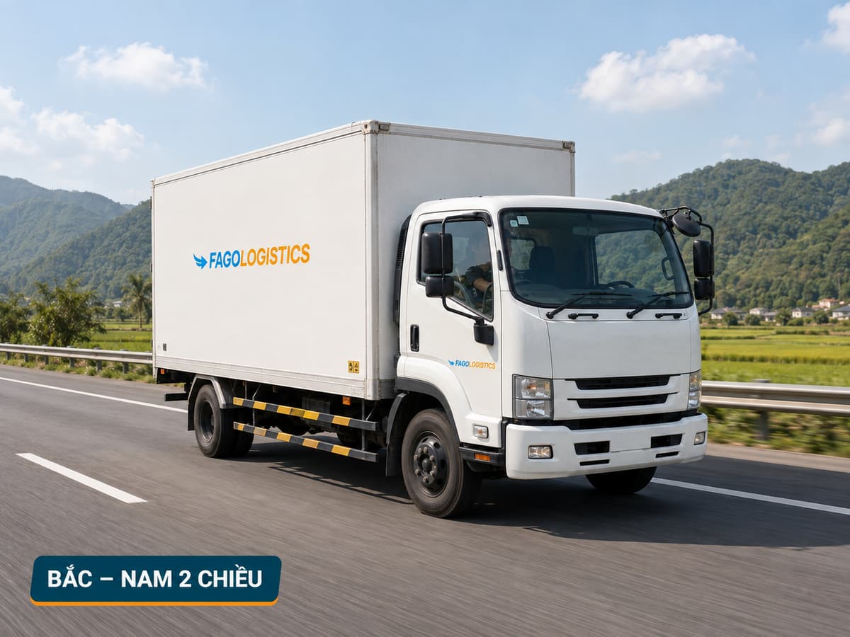 Xe vận chuyển đồ trên tuyến Bắc Nam