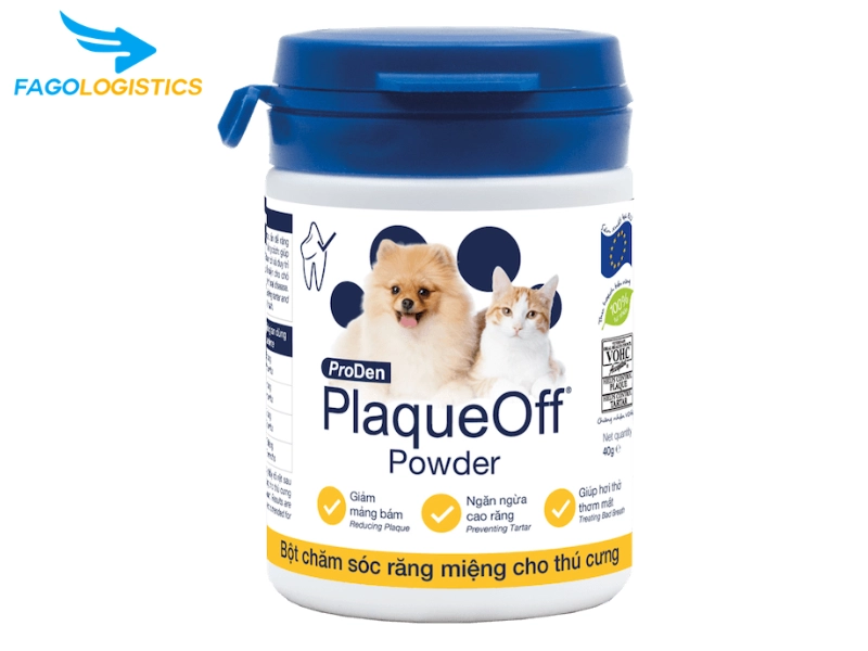 thủ tục nhập khẩu bột chăm sóc răng miệng cho thú cưng (ProDen PlaqueOff Powder)