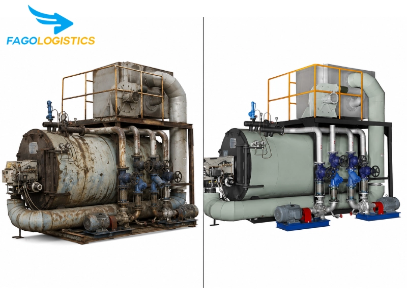 thủ tục nhập khẩu máy gia nhiệt dầu của hệ thống khí nén