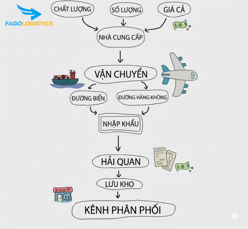 Quy trình nhập khẩu da dê Lining