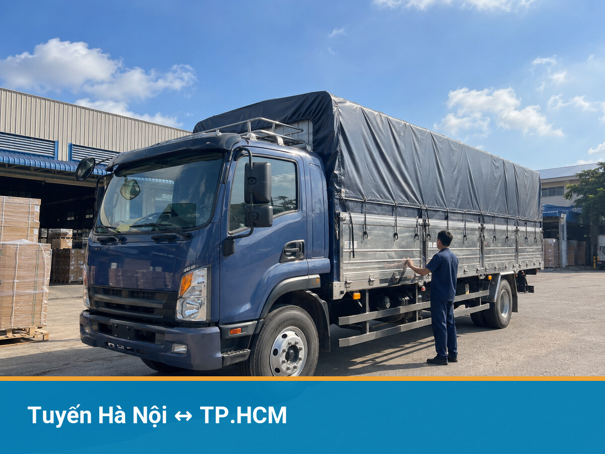 Xe lên xe vận chuyển