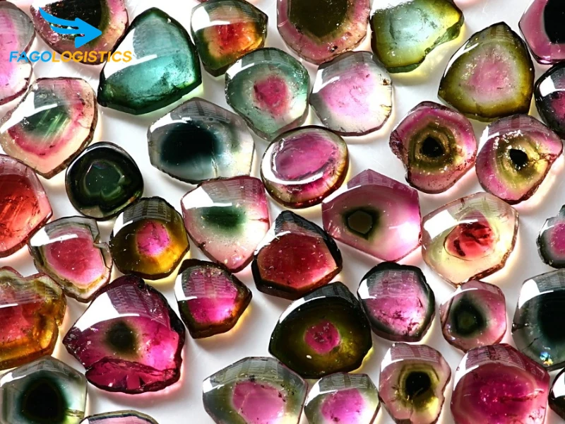 thủ tục nhập khẩu đá Tourmaline thiên nhiên đã đánh bóng