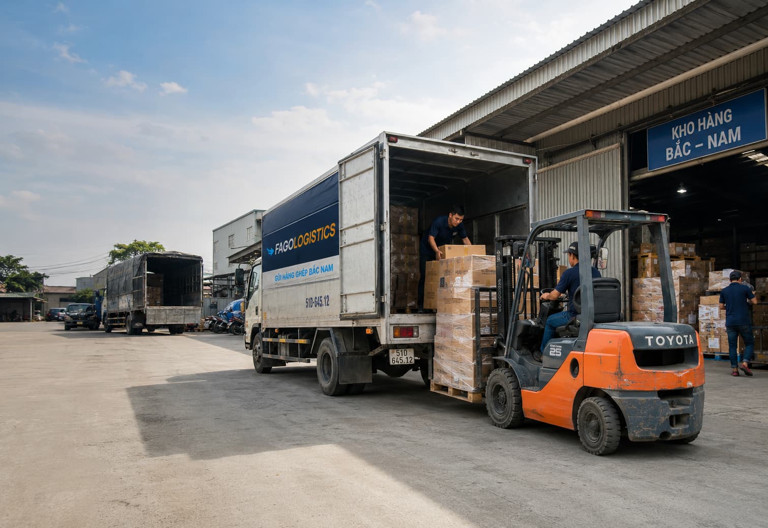 Vận chuyển hàng hóa Bắc Nam tại kho Fagologistics