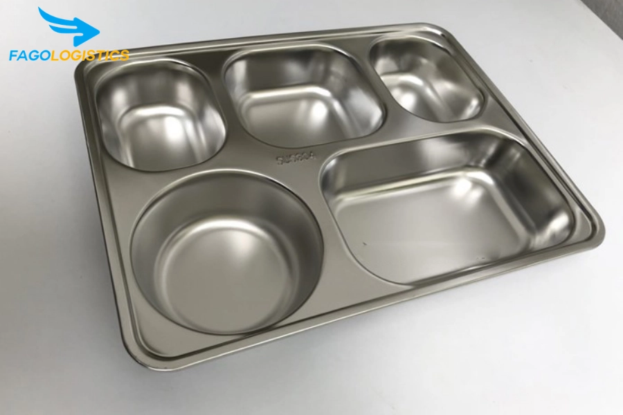 Thủ tục hải quan nhập khẩu khay cơm inox 5 ngăn (Mã HS 73239390)