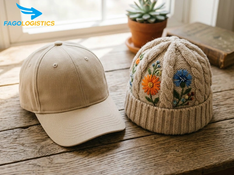 Thủ tục hải quan nhập khẩu mũ lưỡi trai Simple và mũ len hoa