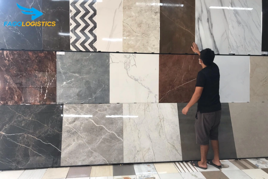 Thủ tục nhập khẩu gạch men ốp lát hàng mẫu (HS 69072193): Hướng dẫn chi tiết cho lô hàng không thanh toán