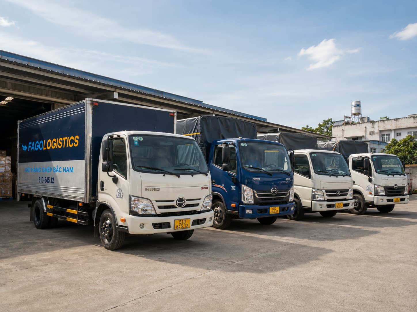Đội xe vận chuyển hàng hóa Bắc Nam chạy hàng ngày