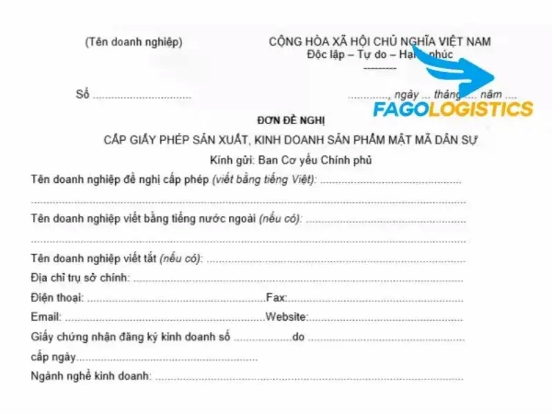 Giấy phép kinh doanh sản phẩm, dịch vụ mật mã dân sự