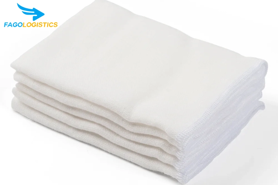 Thủ tục nhập khẩu khăn sữa cotton 100% (HS 63029100)