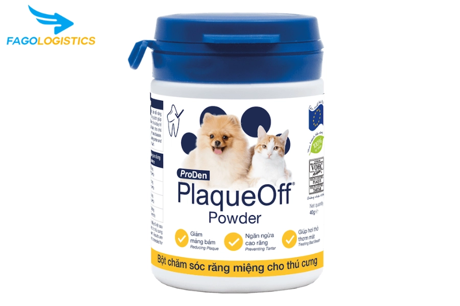 Thủ tục nhập khẩu bột chăm sóc răng miệng cho thú cưng (ProDen PlaqueOff Powder)