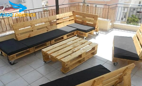Ý tưởng thiết kế nội thất ấn tượng bằng gỗ pallet trang trí 3 Bộ bàn ghế mới lạ từ gỗ pallet