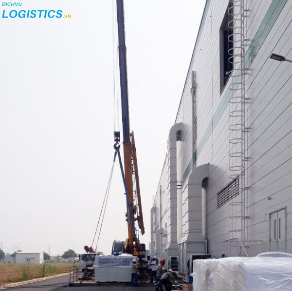 Dịch vụ cho thuê cẩu nâng Kato 50 tấn 2 Cẩu lượng hàng hóa lên bằng xe cẩu nâng Kato