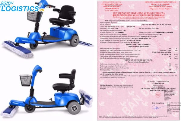 Thủ tục nhập khẩu xe lau nhà làm sạch nền nhà xưởng 2 Thủ tục nhập khẩu xe lau nhà xưởng