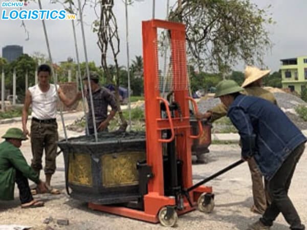 Dịch vụ cho thuê xe nâng tay tại Hà Nội 5 Xe nâng tay dùng trong nâng cây cảnh